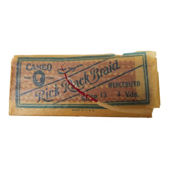 Vintage Best Anchor Needles Empty Package Cameo Rick Rack Braid Size 13 4 Yards - Picture 6 of 9